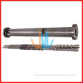 Parallel twin screw barrel for extruders